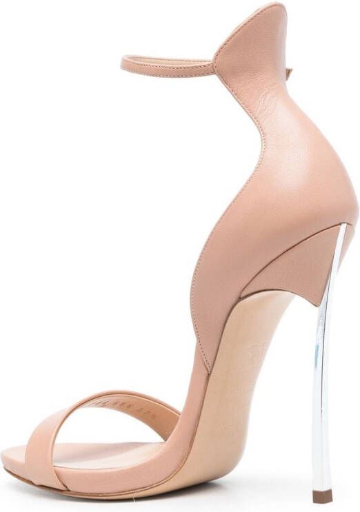 Casadei leather 120mm heeled sandals Neutrals
