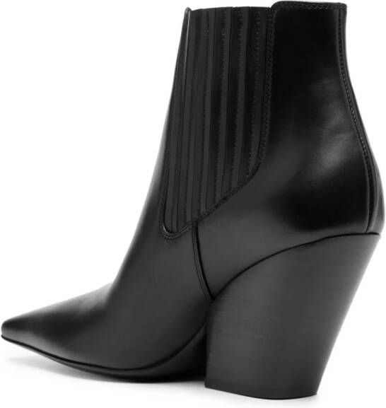 Casadei leather ankle boots Black