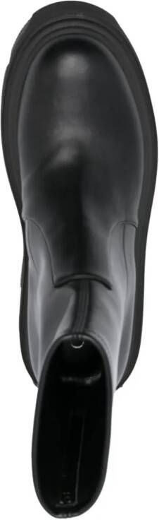 Casadei leather chunky rubber sole Black