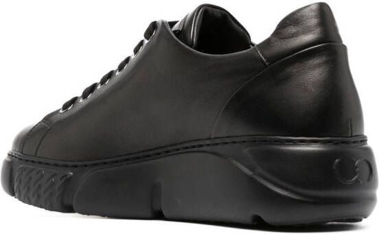 Casadei leather low-top sneakers Black