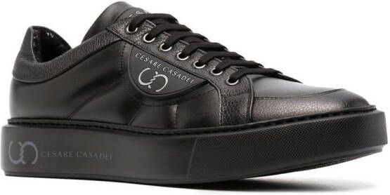 Casadei logo-embossed low-top sneakers Black