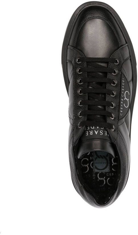 Casadei logo-embossed low-top sneakers Black