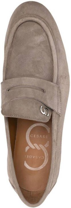 Casadei logo-plaque 20mm loafers Grey