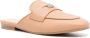 Casadei logo-plaque leather slippers Neutrals - Thumbnail 2