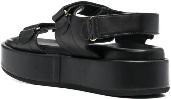 Casadei logo-plaque touch-strap 55mm sandals Black