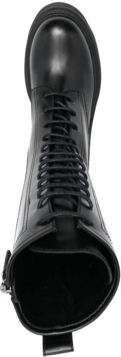Casadei Maxi lace-up army 120mm boots Black