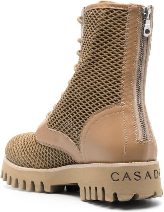 Casadei mesh ankle boots Brown