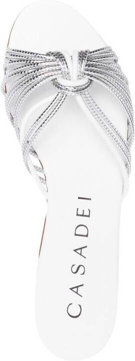Casadei metallic strappy sandals Silver
