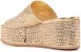 Casadei metallic wedge sandals Gold - Thumbnail 3