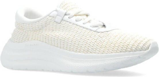 Casadei Mia woven-design leather sneakers White