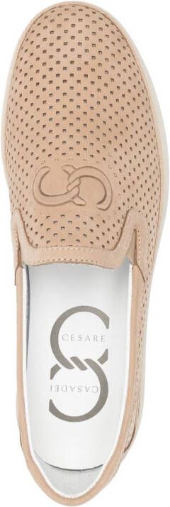 Casadei Nabuk leather loafers Neutrals