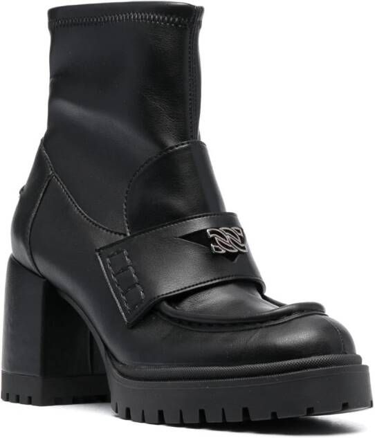 Casadei Nancy 70mm leather boots Black