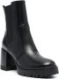 Casadei Nancy 75mm block-heel leather boots Black - Thumbnail 2
