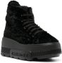 Casadei Nexus fleece-texture sneakers Black - Thumbnail 2