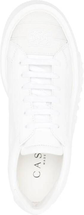 Casadei Nexus leather 75mm platform sneakers White