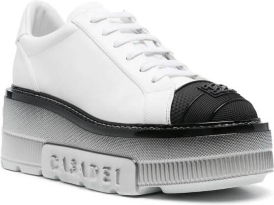 Casadei Nexus leather platform sneakers White