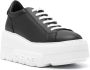 Casadei Nexus leather wedge sneakers Black - Thumbnail 2