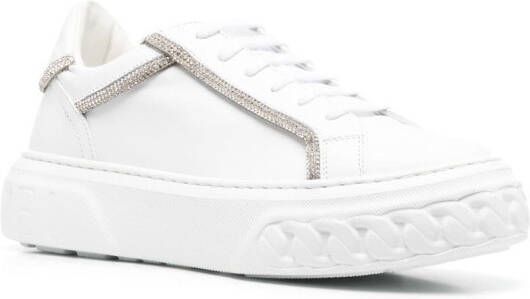 Casadei Off Road crystal-detail low-top sneakers White