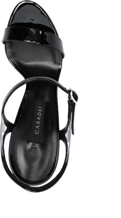 Casadei open-toe 130mm heel sandals Black