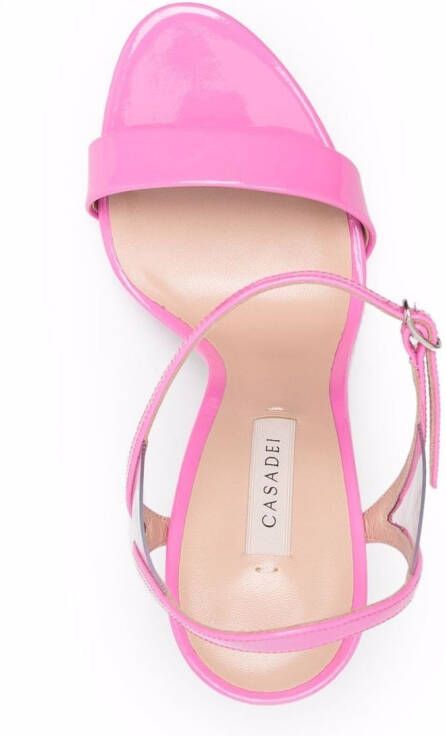 Casadei open-toe leather sandals Pink