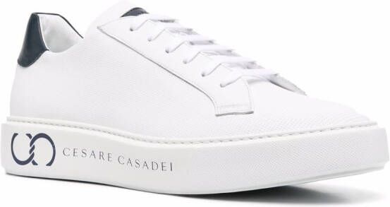 Casadei panelled low-top sneakers White