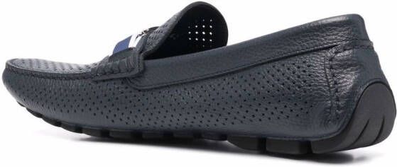 Casadei perforated leather loafers Blue