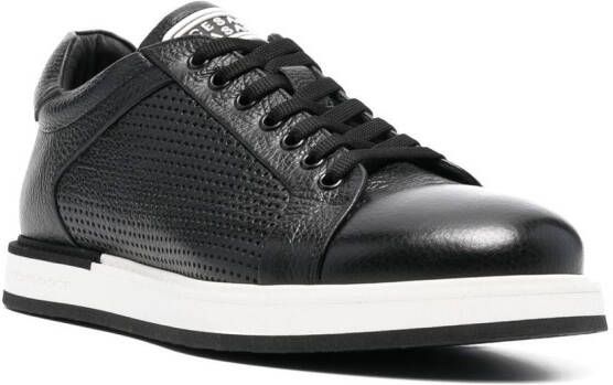 Casadei perforated low-top sneakers Black