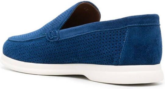 Casadei perforated slip-on loafers Blue