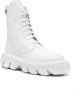 Casadei Pilot leather combat boots White - Thumbnail 2