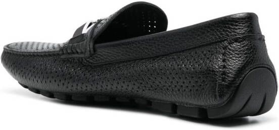 Casadei plaque-detail slip-on loafers Black