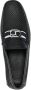 Casadei plaque-detail slip-on loafers Black - Thumbnail 4
