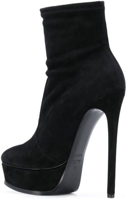 Casadei platform ankle boots Black