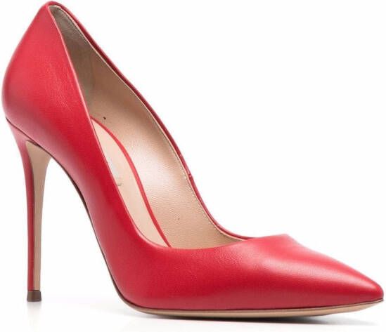 Casadei pointed leather pumps Red