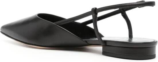 Casadei pointed-toe leather sandals Black