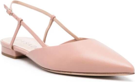 Casadei pointed-toe slingback ballerina Pink