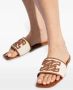 Casadei Portofino logo-appliqué leather sandals Neutrals - Thumbnail 5