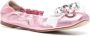 Casadei Queen Bee leather ballerina shoes Pink - Thumbnail 2