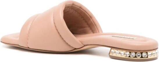 Casadei quilted nappa-leather slides Pink