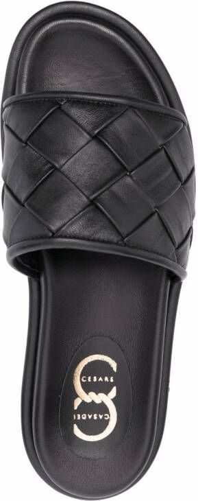 Casadei quilted open-toe sandals Black