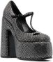 Casadei rhinestone-embellished 160mm heel pumps Black - Thumbnail 2