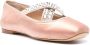 Casadei rhinestone-embellished satin ballerina shoes Neutrals - Thumbnail 2
