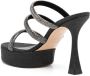 Casadei rhinestone-strap heeled mule sandals Black - Thumbnail 3