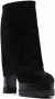 Casadei ribbed-panel suede boots Black - Thumbnail 2
