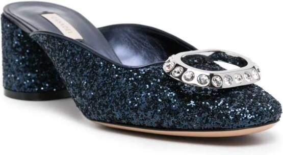 Casadei Ring Cleo 50mm mules Blue