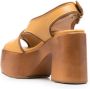 Casadei Rock platform leather sandals Brown - Thumbnail 3