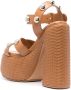 Casadei Rock Vimini stud-embellished sandals Brown - Thumbnail 3
