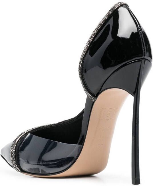 Casadei Roxanne crystal-embellished 115mm heel pumps Black
