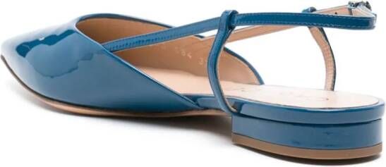 Casadei Scarlet leather ballerina shoes Blue