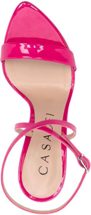 Casadei Scarlet Tiffany 100mm leather sandals Pink