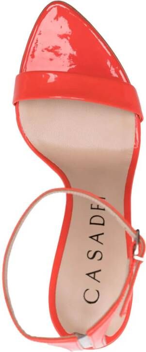 Casadei Scarlet Tiffany 100mm patent sandals Red